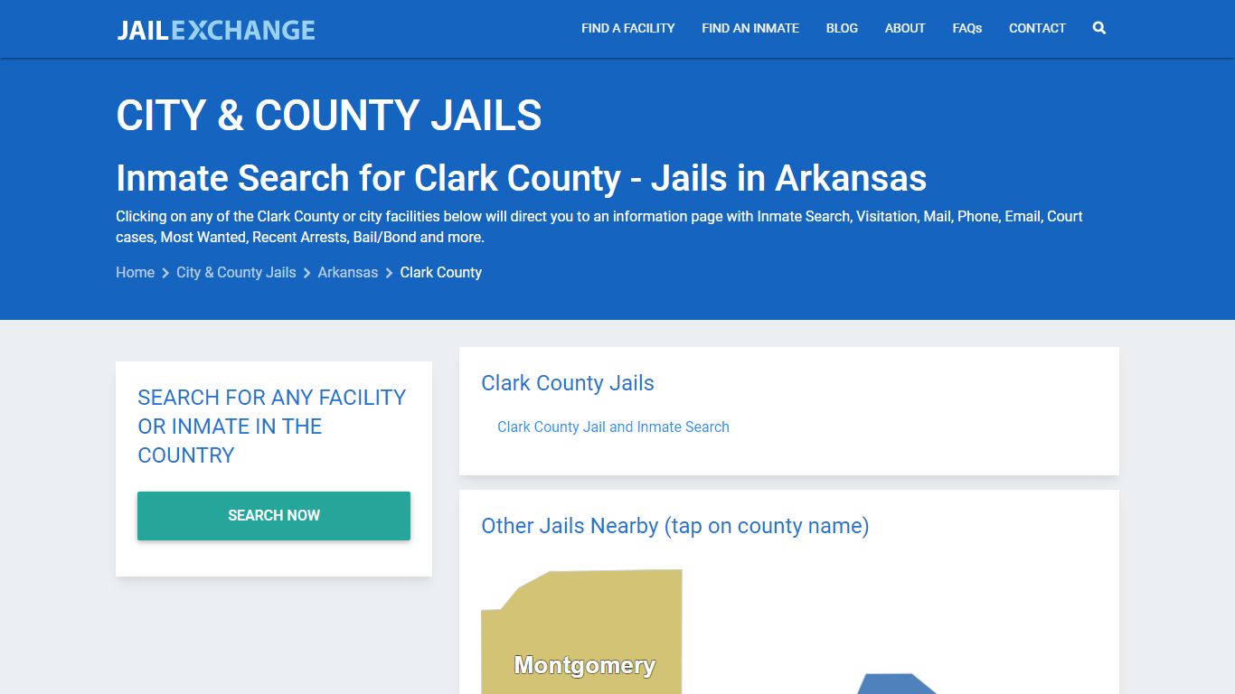 Inmate Search for Clark County | Jails in Arkansas - Jail Exchange